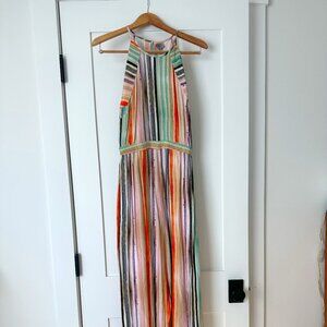 Anthropologie Bl^nk London Gallery Row Watercolor Stripe Print Jumpsuit, NWT,  S
